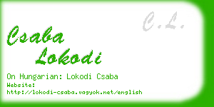 csaba lokodi business card